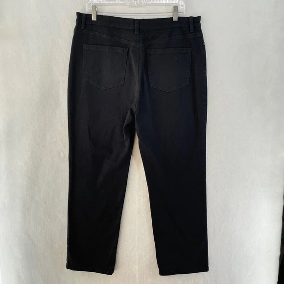 Gloria Vanderbilt Amanda Jeans Womens Sz 16 Black Classic Fit Tapered High Waist - Picture 2 of 10